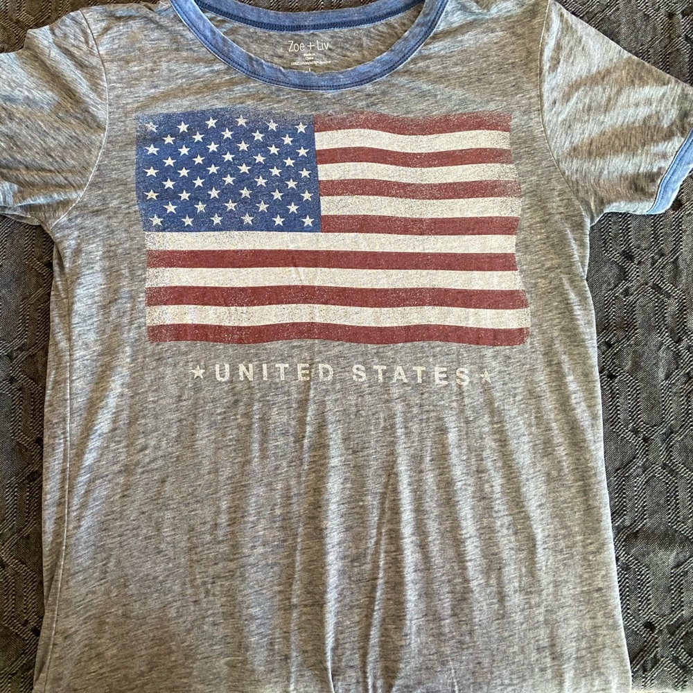 American flag tshirt.
